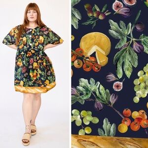 Rachel Antonoff Howard Mini Dress Marie Baguettes Print XL